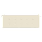 vidaXL Banc de jardin 3 places avec coussin 150 cm Bois d'eucalyptus