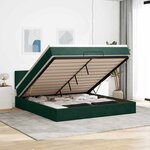 VidaXL Cadre de lit ottoman avec matelas vert foncé 160x200 cm velours