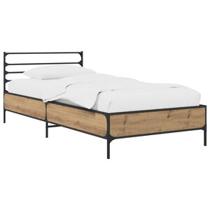 vidaXL Cadre de lit Chêne artisanal 80 x 200 cm Bois d'ingénierie