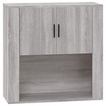vidaXL Armoire murale Sonoma gris 80x33x80 cm Bois d'ingénierie