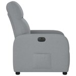 vidaXL Fauteuil inclinable électrique Gris clair Tissu