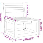 vidaXL Canapé de jardin bois de pin imprégné
