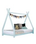 Lit tipi enfant NAKANA 140 x 200 bleu clair