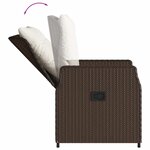 vidaXL Chaises inclinables de jardin lot de 2 marron résine tressée