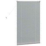 vidaXL Store de Fenêtre avec des rideaux Manuel Argent Aluminium