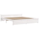 vidaXL Cadre de lit sans matelas blanc bois massif 200x200 cm