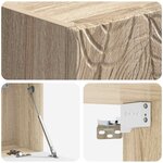 vidaXL Meuble TV mural 98 x 41 x 30 cm Chêne Sonoma Bois d'ingénierie