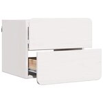 vidaXL Table de chevet Blanc 39 x 34 x 33 cm Bois massif en pin