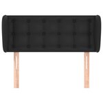 vidaXL Tête de lit avec oreilles Noir 93x23x78/88 cm Similicuir