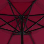 vidaXL Parasol de jardin avec base portable rouge