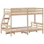 vidaXL Lit superposé sans matelas 80x200/120x200 cm bois massif