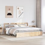 vidaXL Cadre de lit avec tête de lit sans matelas 200x200 cm