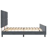 vidaXL Cadre de lit avec tête de lit Gris foncé 180 x 200 cm Velours