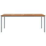 vidaXL Tables de jardin Naturel et gris 200 x 90 x 75 cm