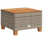 vidaXL Salon de jardin avec coussins 10 Pièces gris résine tressée