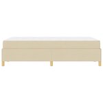 vidaXL Lit à ressorts avec matelas Crème et Blanc 120 x 200 cm tissu