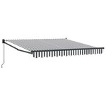 vidaXL Auvent rétractable anthracite/blanc 3x2 5 m tissu et aluminium