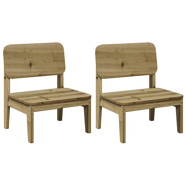 vidaXL Chaises de jardin lot de 2 cire marron 60x52 5x72 cm