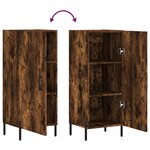 vidaXL Buffet Chêne fumé 34 5x34x90 cm Bois d'ingénierie