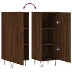 vidaXL Buffet Chêne marron 34 5x34x90 cm Bois d'ingénierie