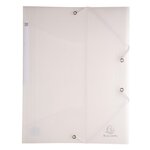 Chemise 3 Rabat Elastique Chromaline PP Format A6 12x16 Translucide Aléatoire EXACOMPTA
