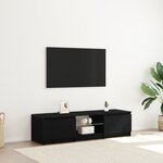 vidaXL Meuble TV Noir 140 x 38.5 x 36 cm Bois d'ingénierie