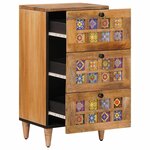 vidaXL Buffet Naturel 40 x 33 x 75 cm Bois de mangue massif