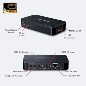 AVerMedia EzRecorder330- Booetier Enregistrement et Streaming en Full HD 1080p sans PC- Passerelle 4K-Compatible Consoles Next Gen