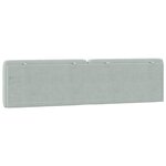 vidaXL Coussin de tête de lit gris clair 200 cm velours