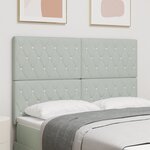 vidaXL Tête de lit LED gris clair 72 cm Velvet
