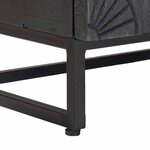 vidaXL Table de chevet faite main Noir 40 x 30 x 50 cm