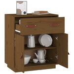 vidaXL Buffet Marron miel 65 5x40x75 cm Bois massif de pin