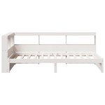 vidaXL Lit bibliothèque sans matelas blanc 90x200cm bois de pin massif