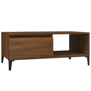 vidaXL Table basse Chêne marron 90x50x36 5 cm Bois d'ingénierie