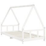 vidaXL Cadre de lit pour enfants blanc 90x200 cm bois de pin massif