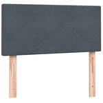 vidaXL Sommier à lattes de lit et matelas et LED gris foncé 90x220 cm velours
