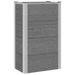 vidaXL Jardinière surélevée Gris 50 x 30 x 22 cm WPC et Aluminium