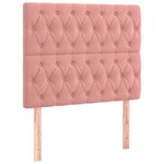 vidaXL Sommier à lattes de lit avec matelas Rose 90x200 cm Velours