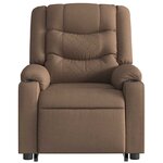 vidaXL Fauteuil inclinable Marron Tissu