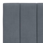 vidaXL Cadre de lit avec tête de lit Gris foncé 90x200 cm Velours