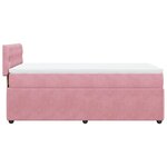 vidaXL Sommier à lattes de lit avec matelas Rose 90x190 cm Velours