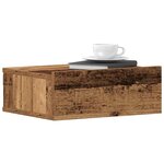 vidaXL Tables de chevet flottantes 2 Pièces vieux bois bois d'ingénierie