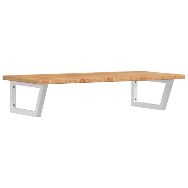 vidaXL Étagère de vasque murale acier et bois de chêne massif