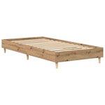 vidaXL Cadre de lit sans matelas chêne artisanal 75x190 cm