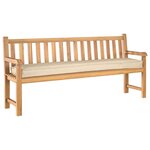 vidaXL Coussin de palette Beige 200 x 40 x 8 cm Tissu Oxford