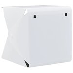 Vidaxl boîte à lumière de studio led pliable 23x25x25 cm blanc
