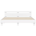 vidaXL Cadre de lit avec tête de lit et LED blanc 200x200 cm