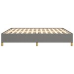 vidaXL Cadre de lit sans matelas gris foncé 160x200 cm tissu