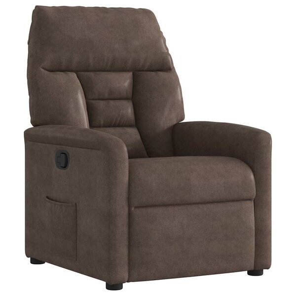 vidaXL Fauteuil inclinable marron tissu microfibre