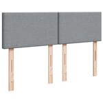 vidaXL Sommier à lattes de lit avec matelas Gris clair 140x190cm Tissu